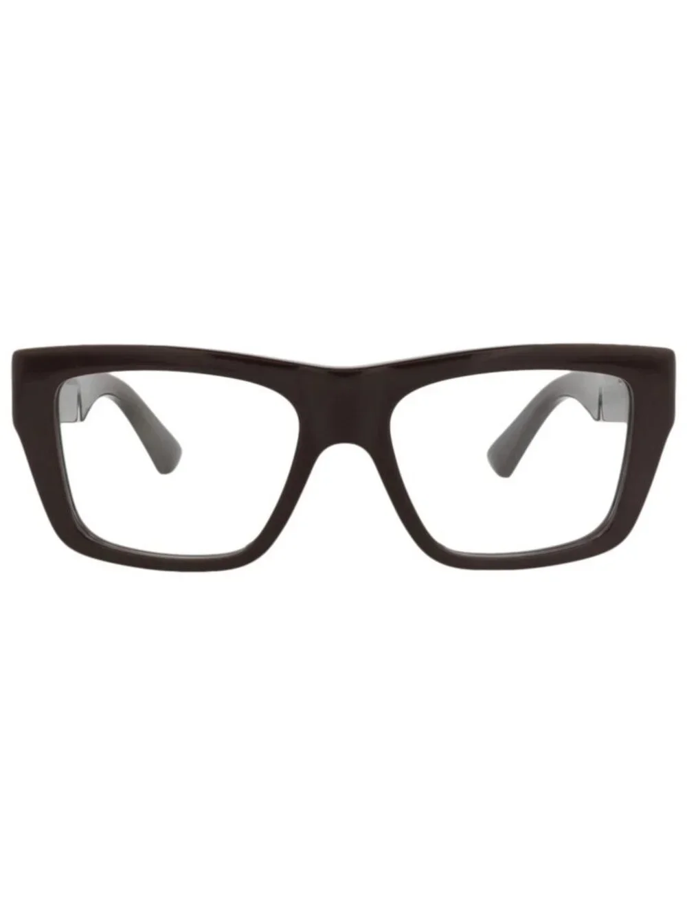 New Bottega Veneta Women's Eyeglasses Square Rectangle Acetate Frame Brown Brown